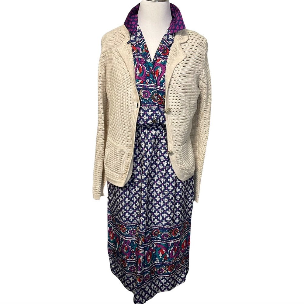 Vintage Laura & Jayne Collection Bright Boho Print Casual Skirt Set Size M - Picture 2 of 11
